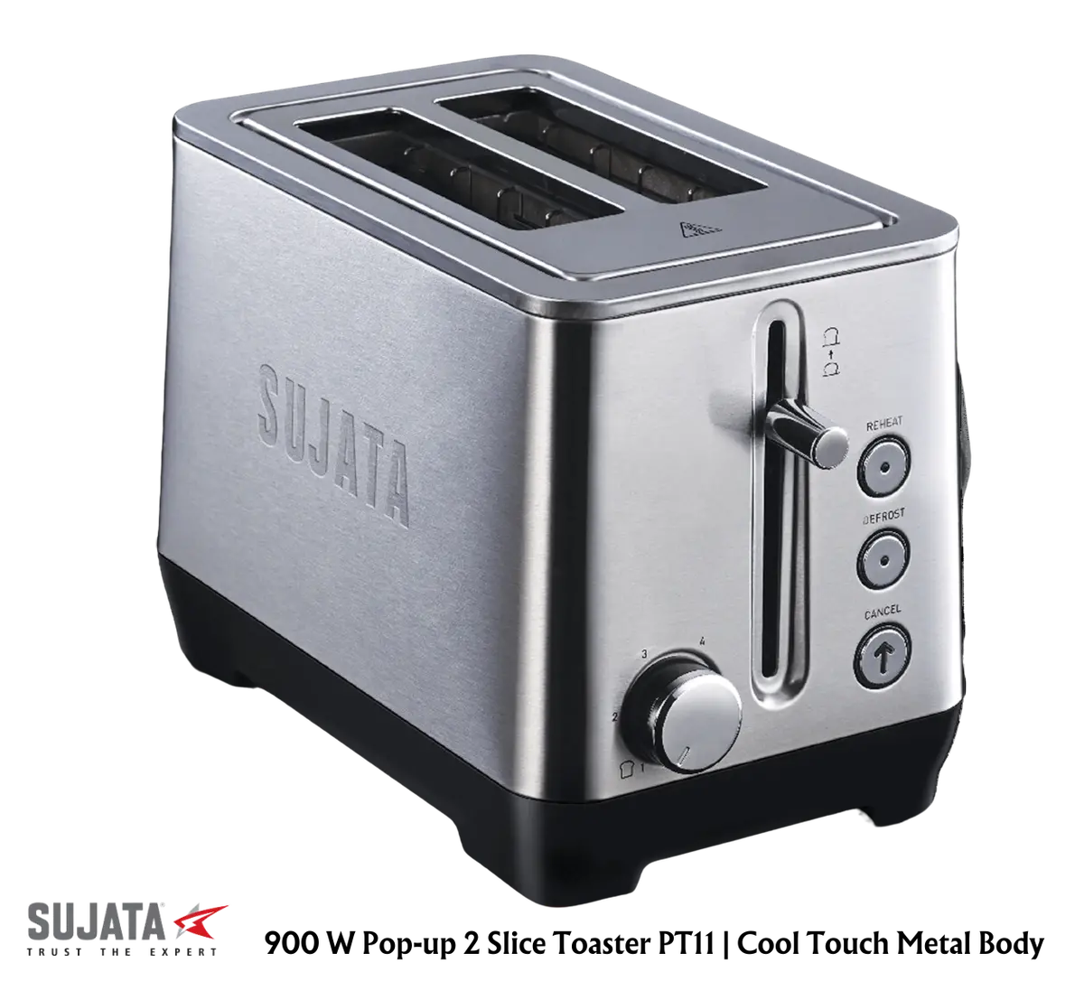 Sujata Pop-Up 2/4 Slice Toaster | Cool Touch Ss Body 1