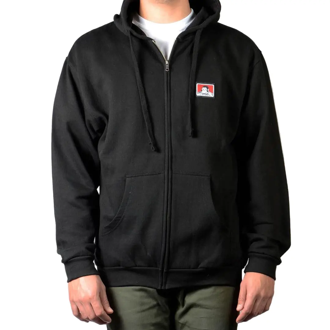 Hooded Full Zip Sweatshirt: Black 1