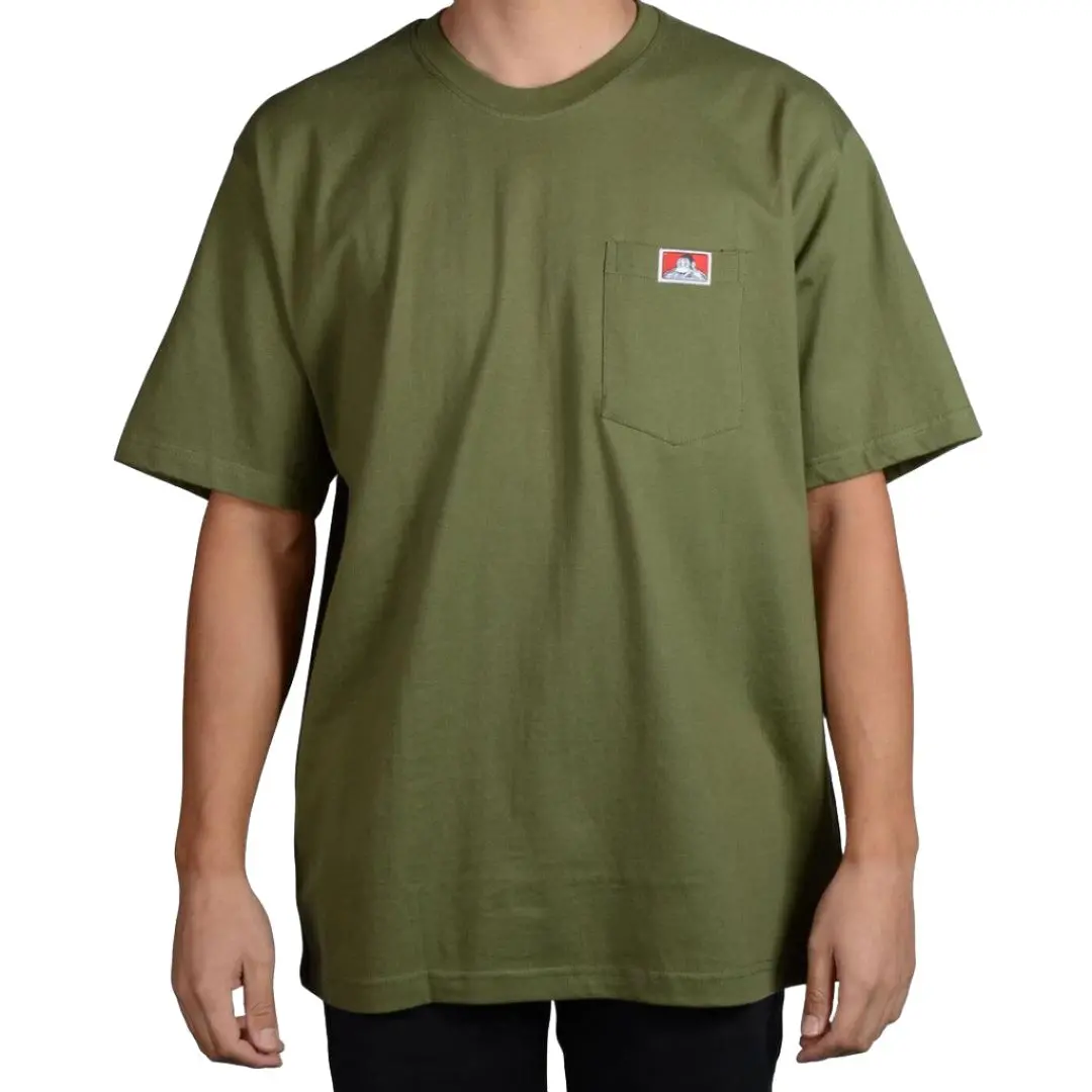 Heavy Duty Short Sleeve Pocket T-Shirt: Olive 1
