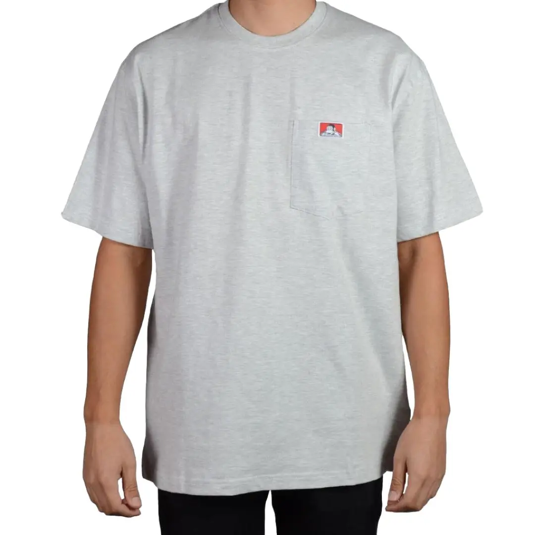 Heavy Duty Short Sleeve Pocket T-Shirt: Ash Grey 1