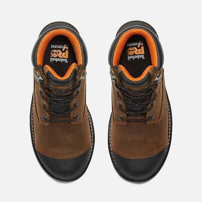 Men's Boondock 6" Composite Toe Waterproof Work Boot - Brown 3