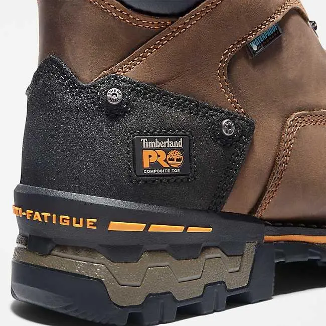 Men's Boondock 6" Composite Toe Waterproof Work Boot - Brown 6