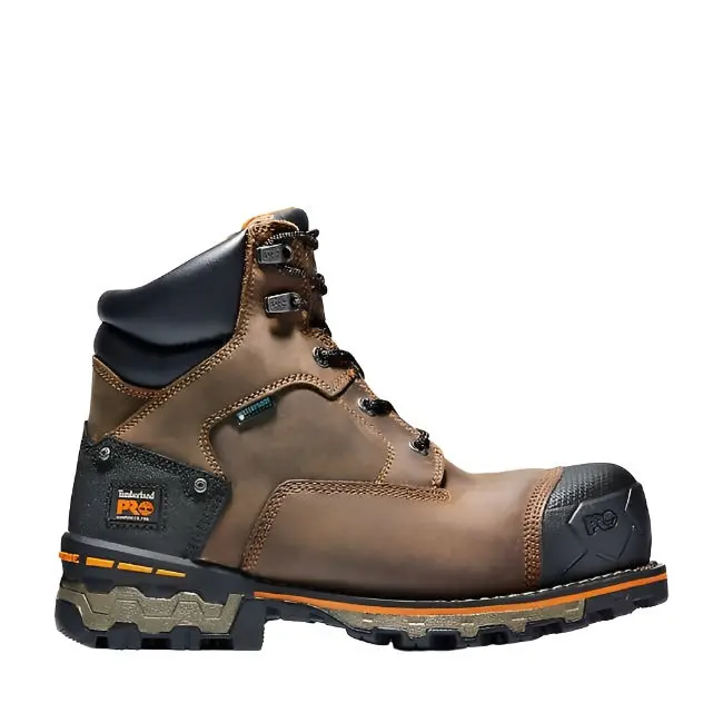 Men's Boondock 6" Composite Toe Waterproof Work Boot - Brown 1