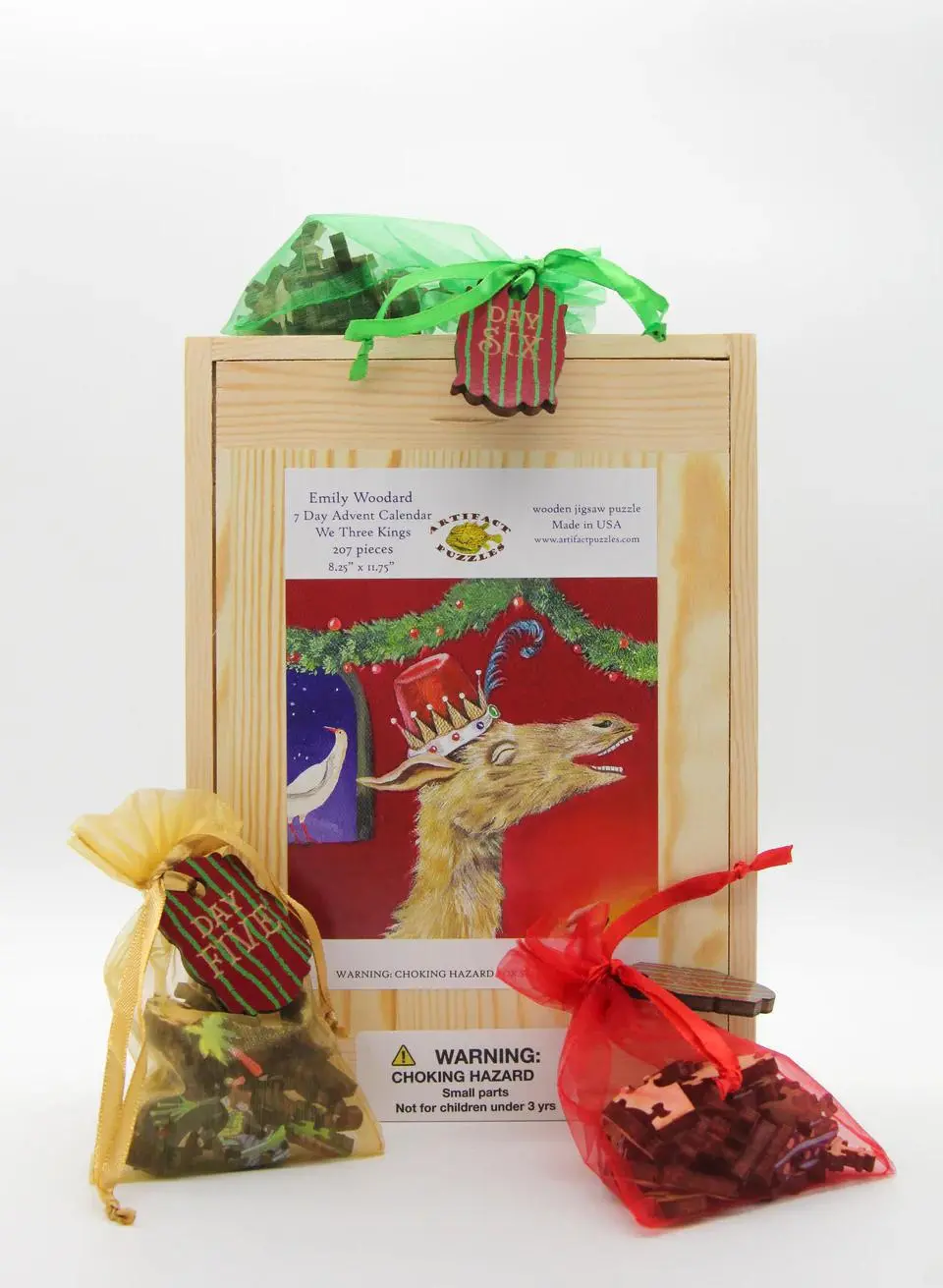 We Three Kings Seven Day Advent Calendar Wooden Jigsaw Puzzle 1