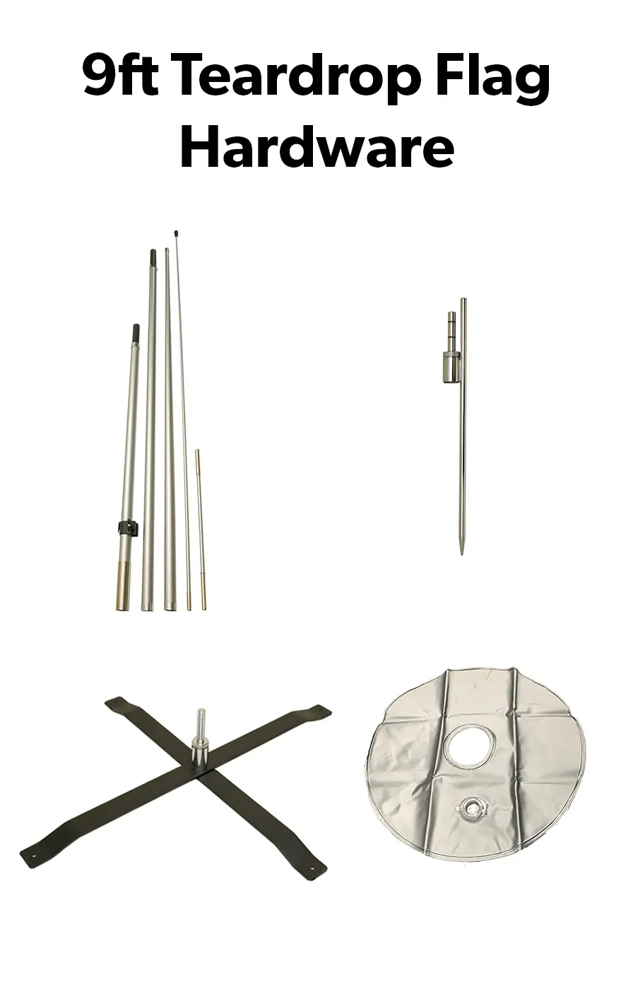 9Ft Teardrop Flag Hardware 1