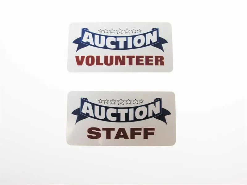 Auction Name Badges - 6 Versions 1