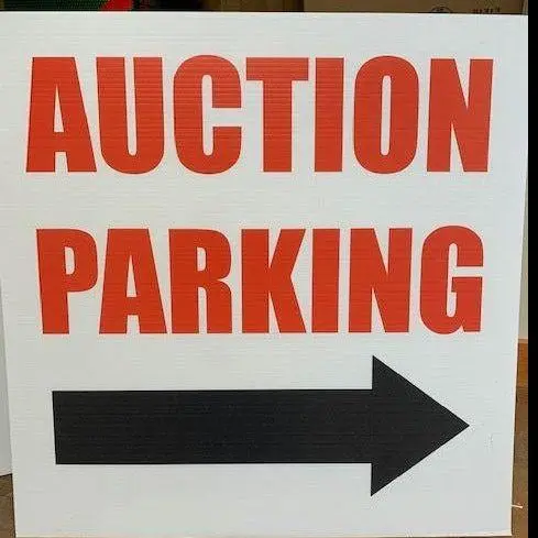 "Auction Parking" Coroplast Signs (3/Pack) 1