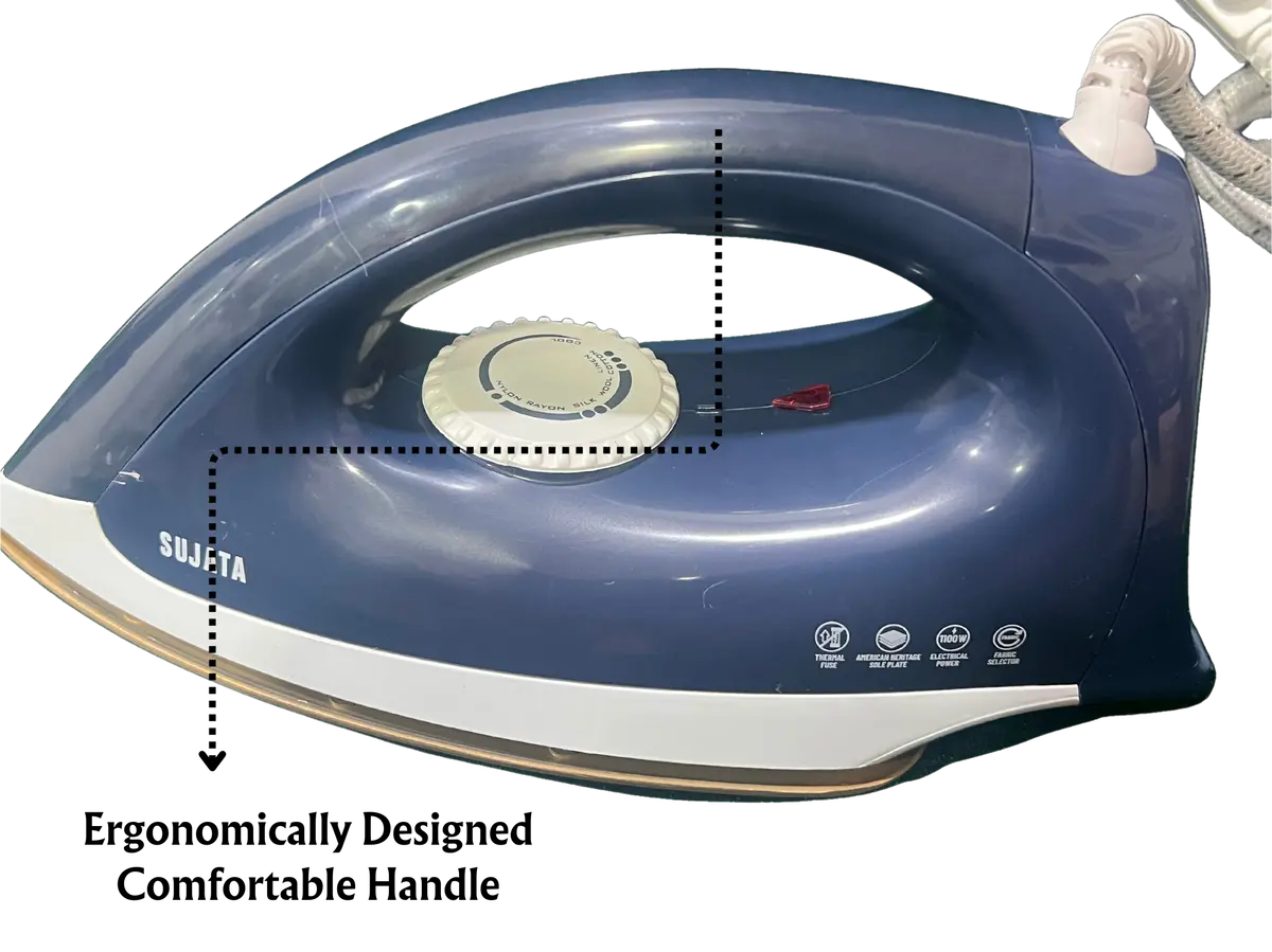 Sujata 1100 Watt Smooth Slide Light Weight Iron | Warranty 2 Years 1