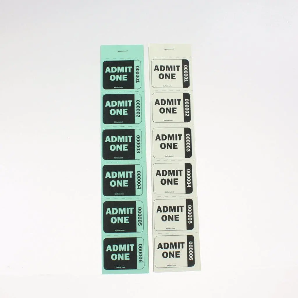 Admit One Numbered Strip Ticket (240/Book) 1