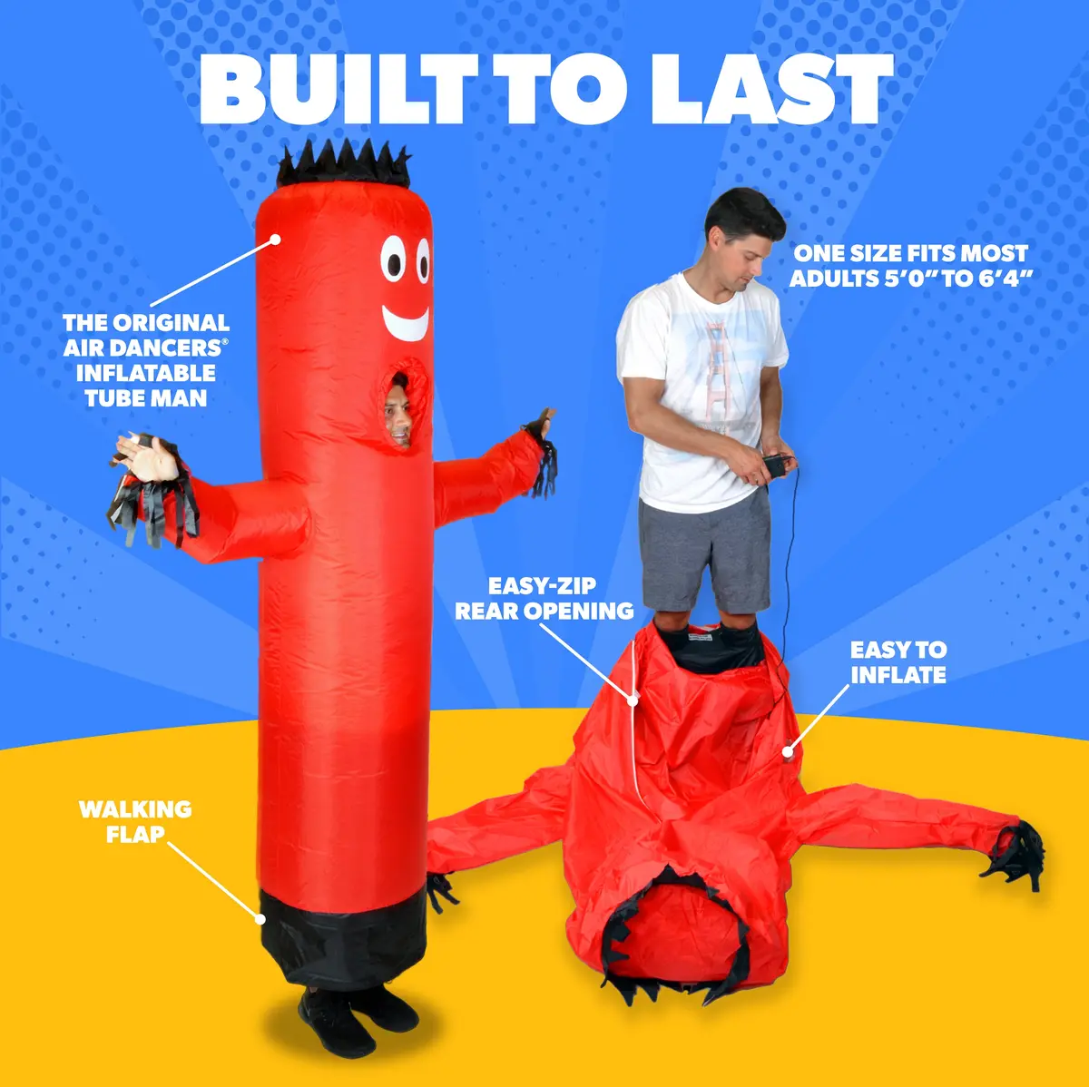 Air Dancers® Solid Color Inflatable Tube Man Costume 5