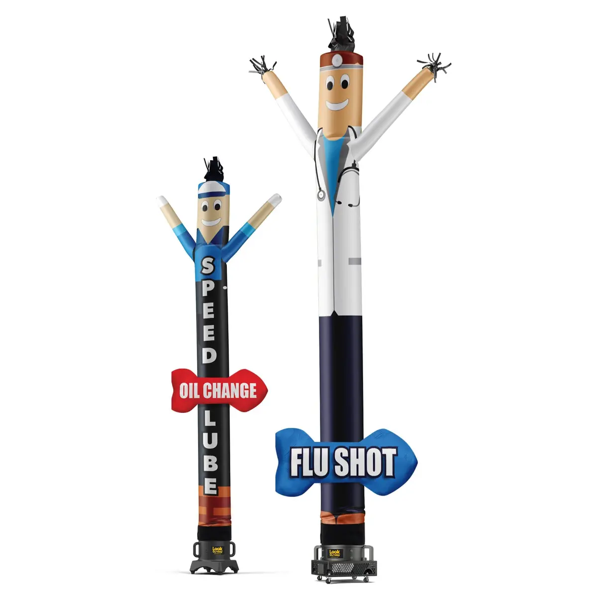 Air Dancers® Custom Inflatable Tube Man With Arrow 1