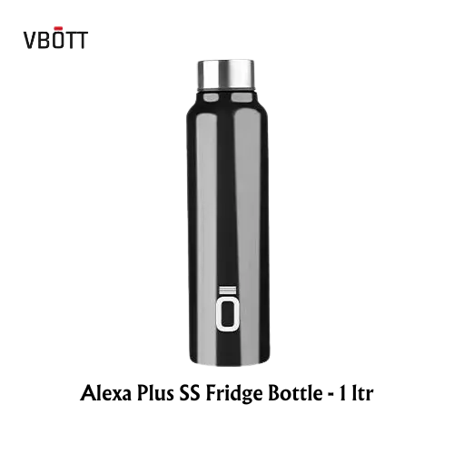Vbott Stainless Steel Alexa Plus Fridge Bottle | 1000 Ml | Single Wall | Different Colors | Bpa Free 1