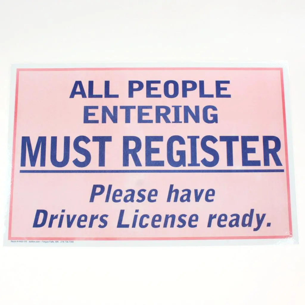 "All People Must Register" - 11" X 17" Laminated Sign 1