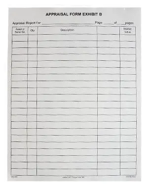 Appraisal Listing Form (100/Pack) 1