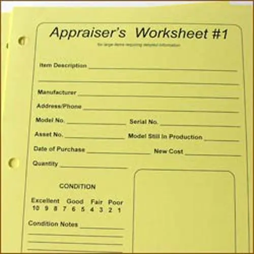 Appraiser's Worksheet 1