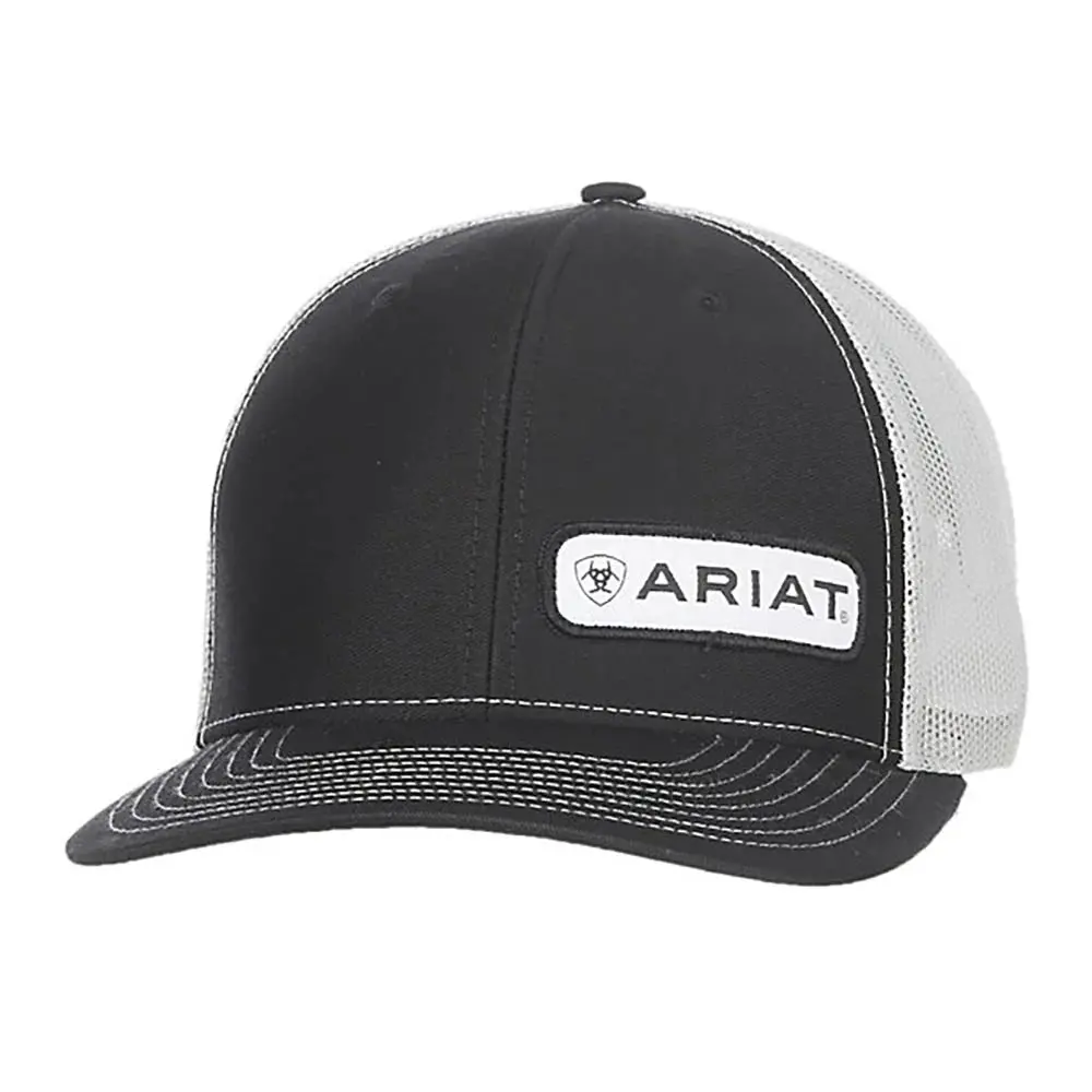 Ariat Mens Offset Patch Cap - Black 1