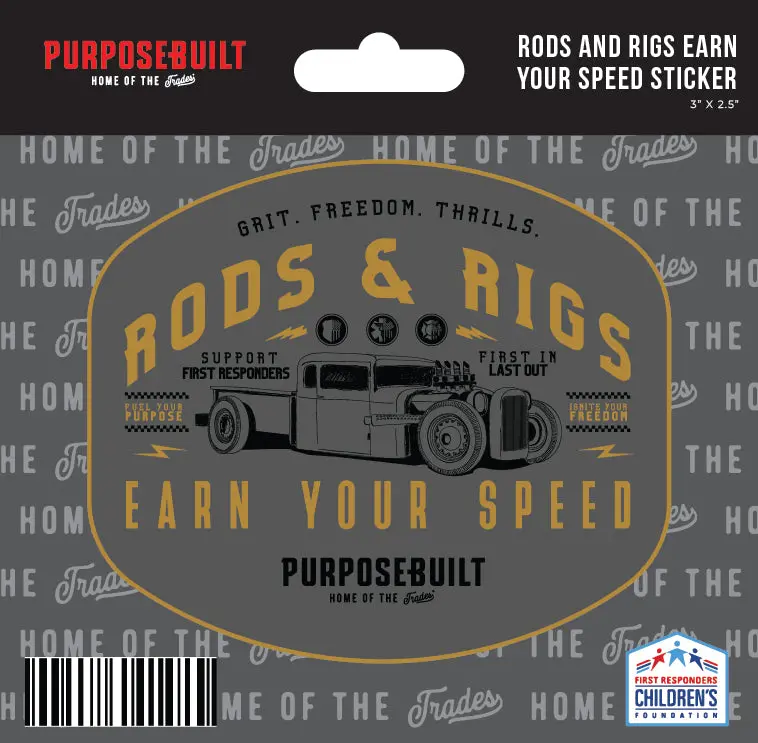 Rods And Rigs Earn Your Speed Sticker 3In 2