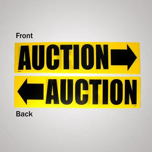 "Auction Add On" - 6” X 24” Coroplast Signs (5/Pack) 1