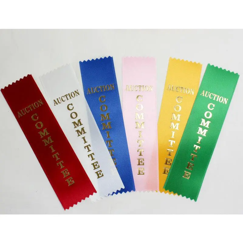 Auction Committee Flat Ribbons - Package Of 20 Ribbons 1