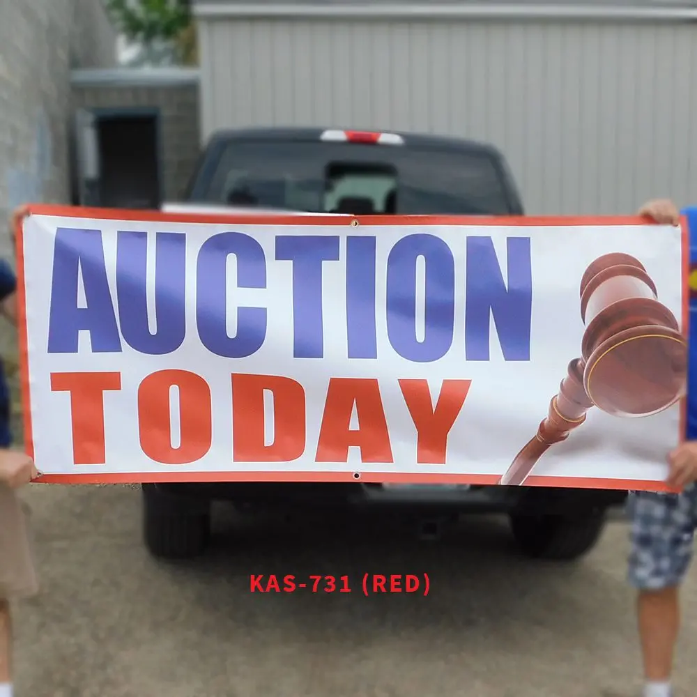 "Auction Today" - 30" X 6' Banner 2