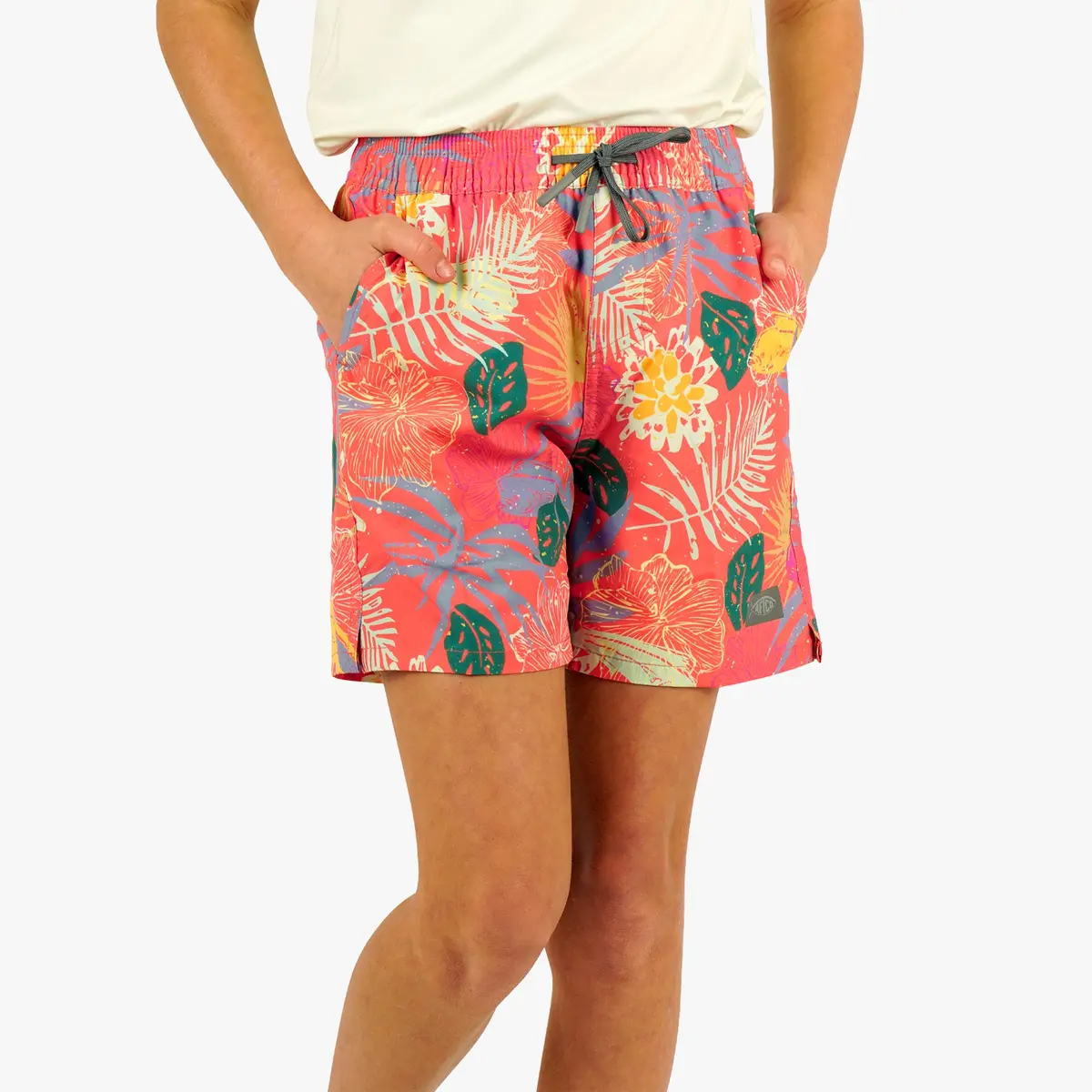 Youth Strike Printed Swim Shorts | Coral 2