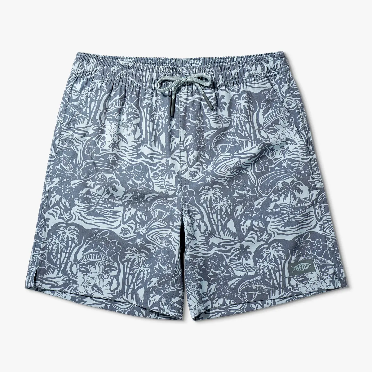 Youth Strike Printed Swim Shorts | Gun Metal 1