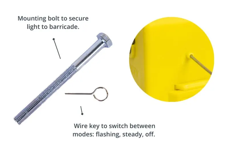 Barricade Lights Type A/C, Bi-Directional, Flashing, Solar 2