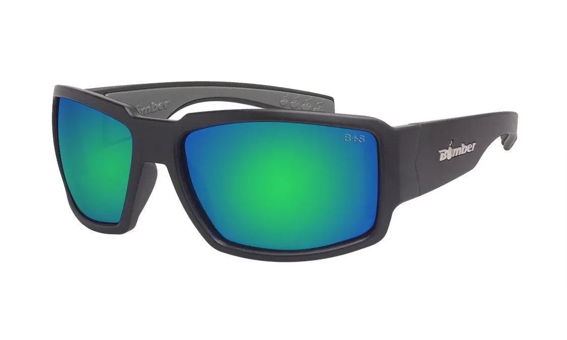 Boogie Bomb Z87+ Safety- Green Mirror 1