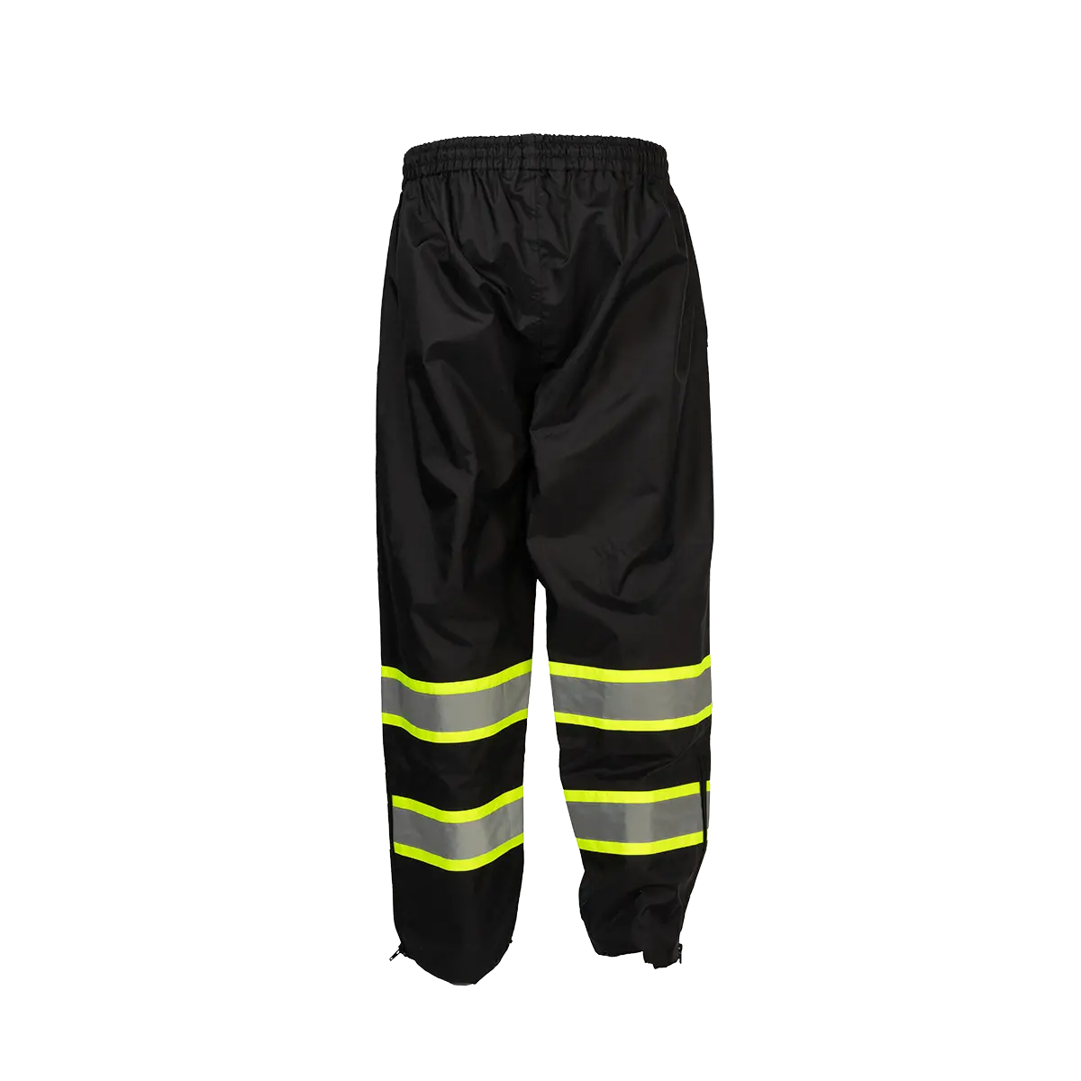 Bkpp-Lg Black/Lime Two Tone Waterproof Draw Strings Rain Pants 1
