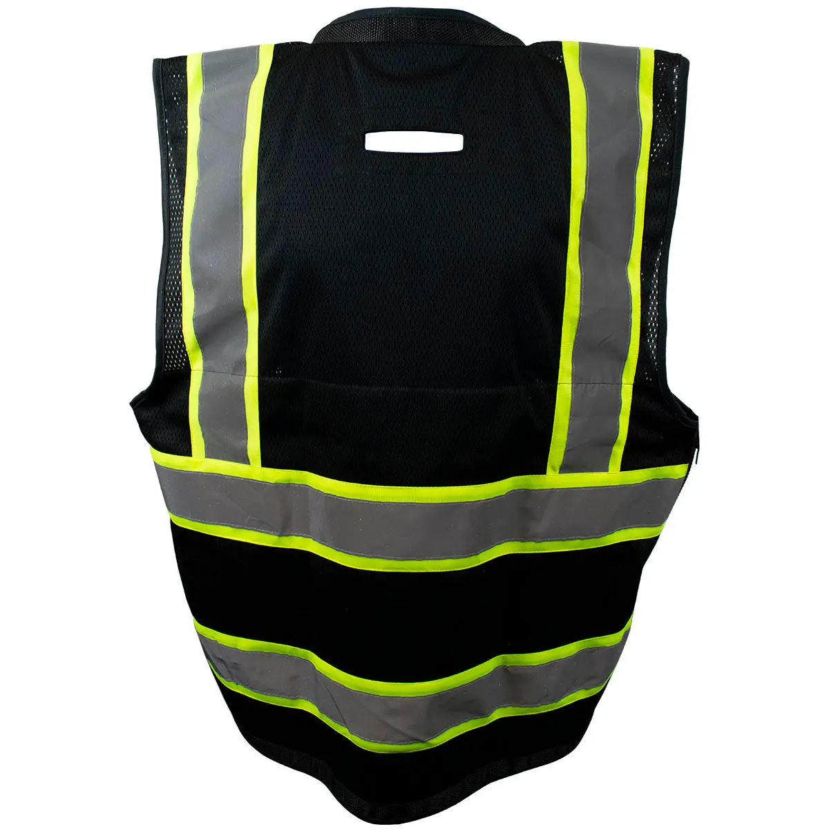 Bkvm-Hdsuv Black Mesh Lime Contrast Two Tone Heavy Duty Surveyors Safety Vest 5