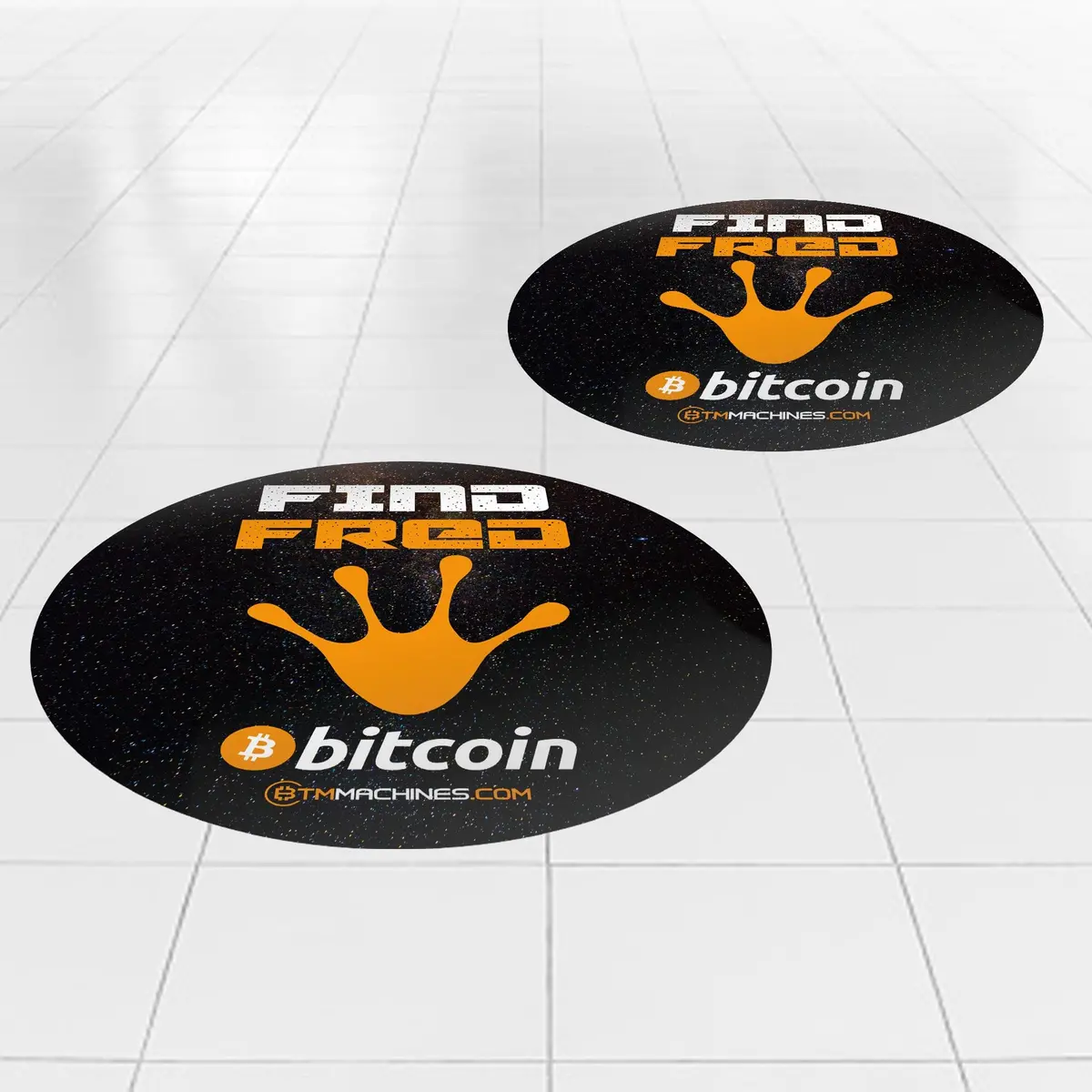 Btm Machine "Fred Footprint" 12Inch Floor Decals - 10 Pack 1