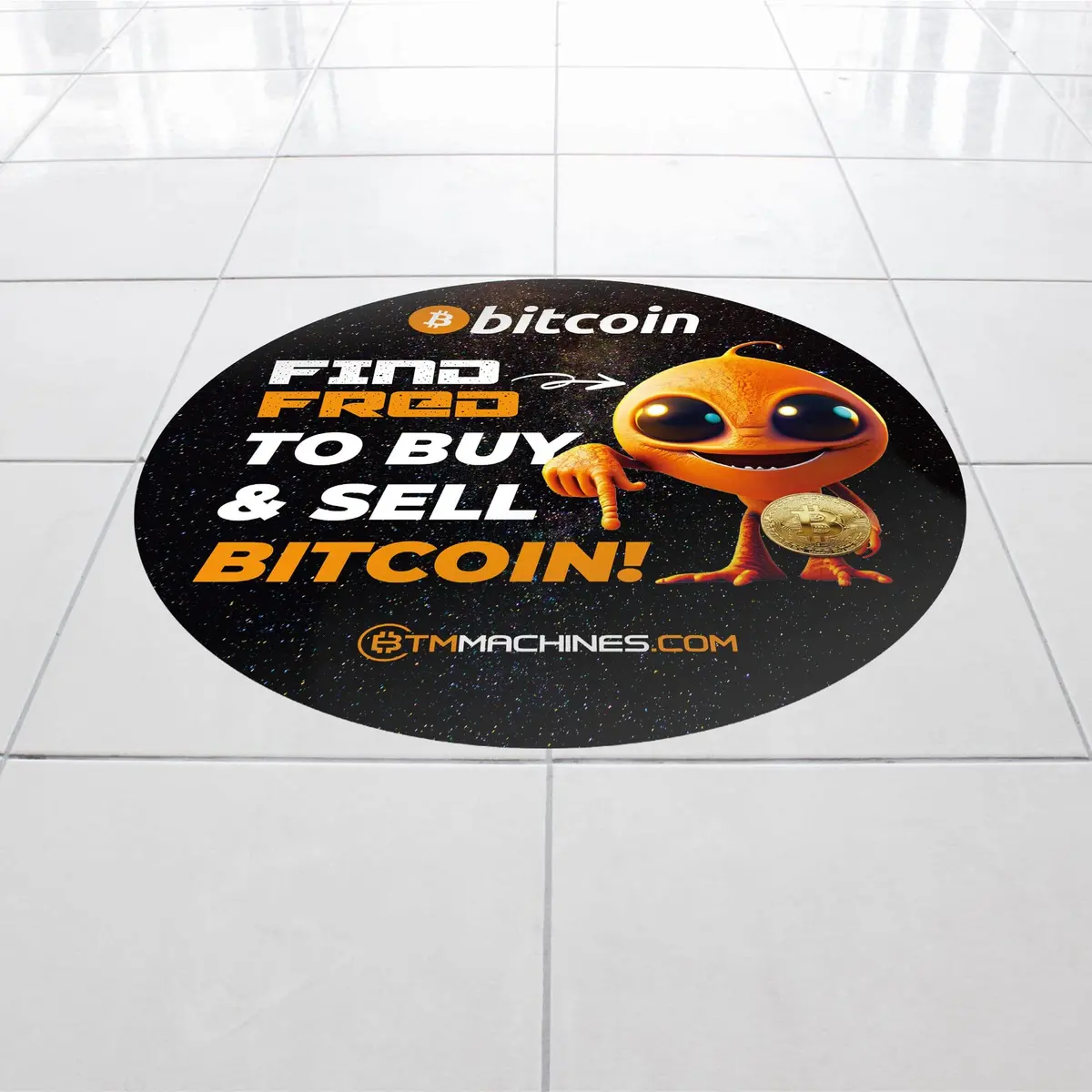 Btm Machine "Find Fred" 18Inch Floor Decals - 10 Pack 1