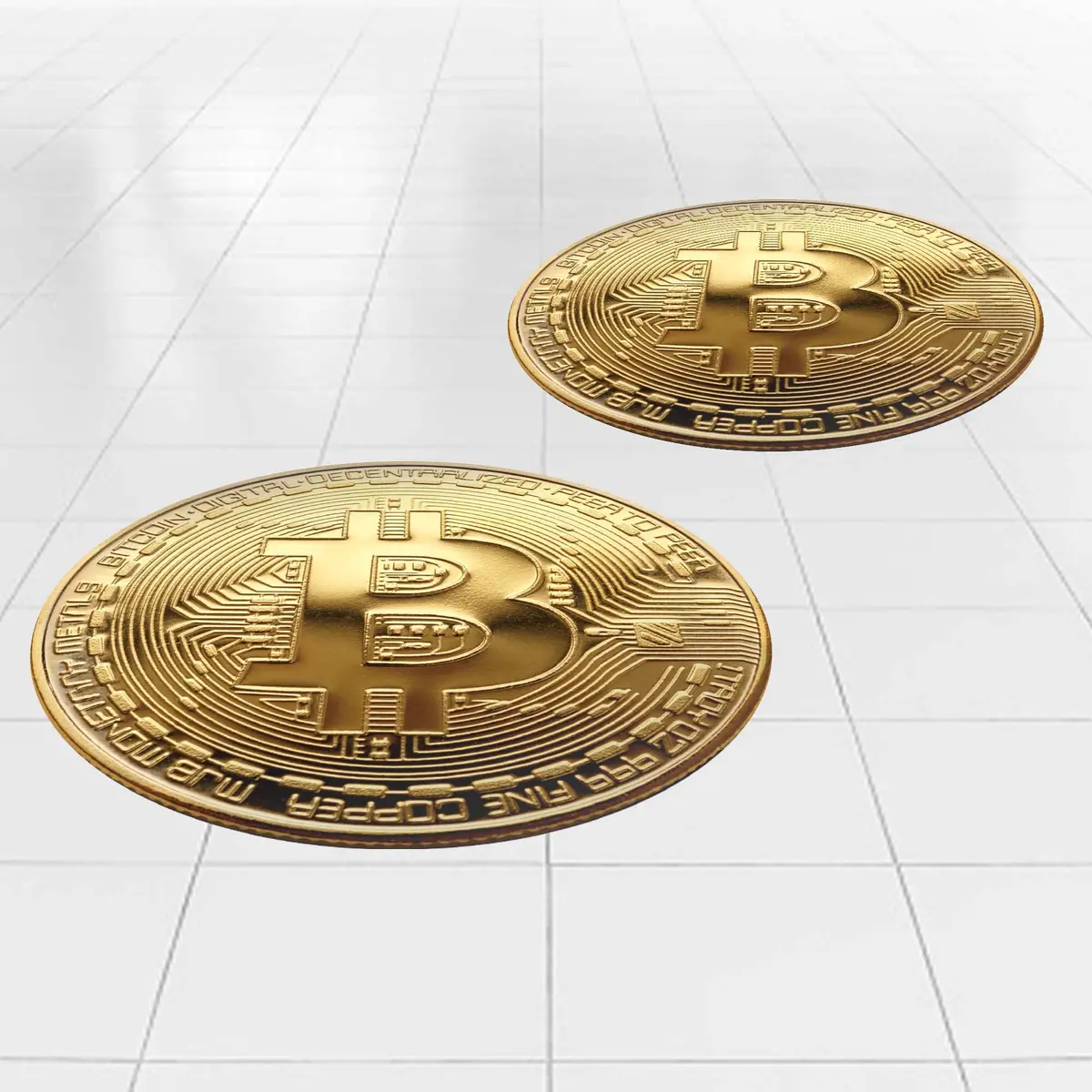 Btm Machine "Bitcoin" 12Inch Floor Decals - 10 Pack 1