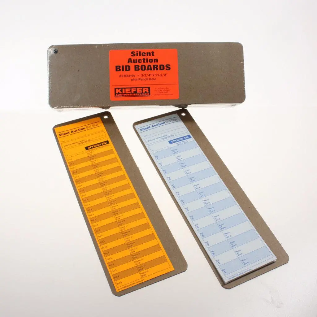 Bidder Boards For 2.8" Bid Slips (25/Case) 1
