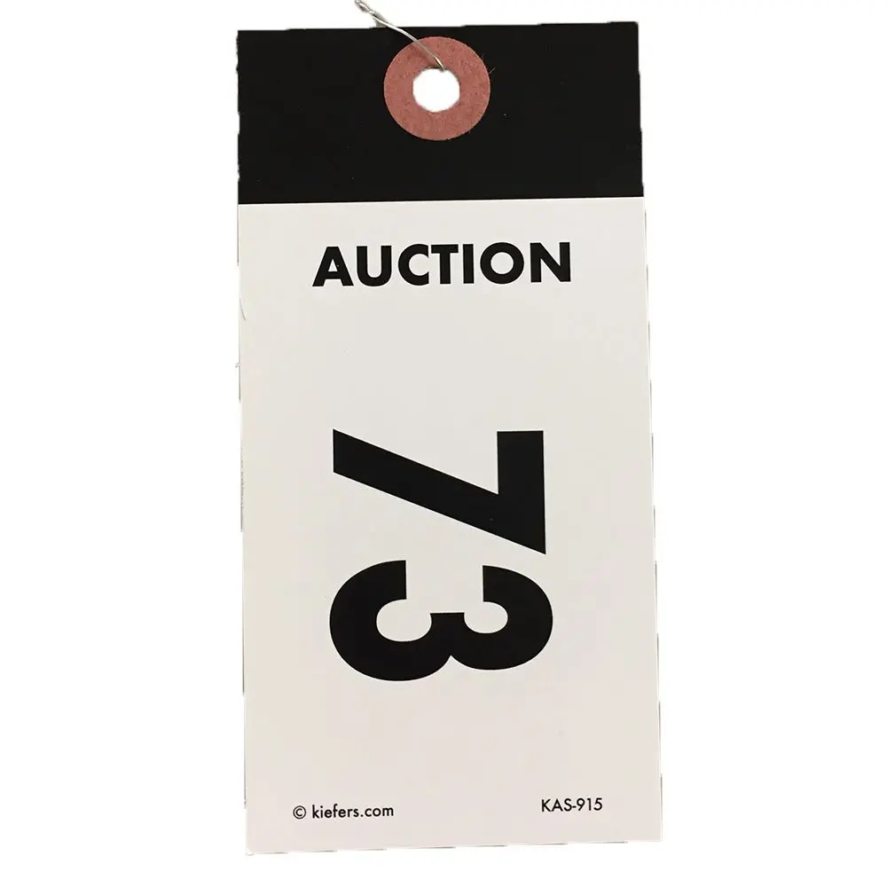Black Top Numbered Tag - Wired (500/Box) 1