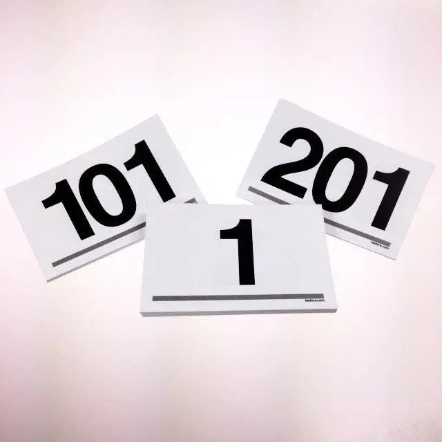 2-Sided Black Vista Numbered Bid Card (100/Pack) 1