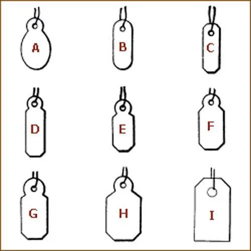 Blank Jewelry Tags W/ String (1000/Box) 1