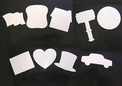 No Stick Blank Shape Bid Paddles (25/Pack) Several Designs 1