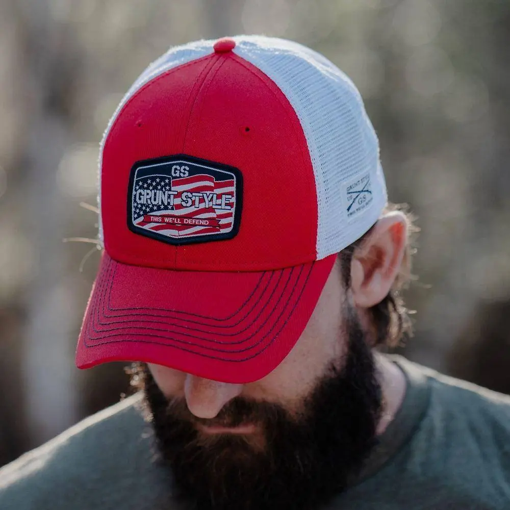 Old Glory Patch Hat - Red 2
