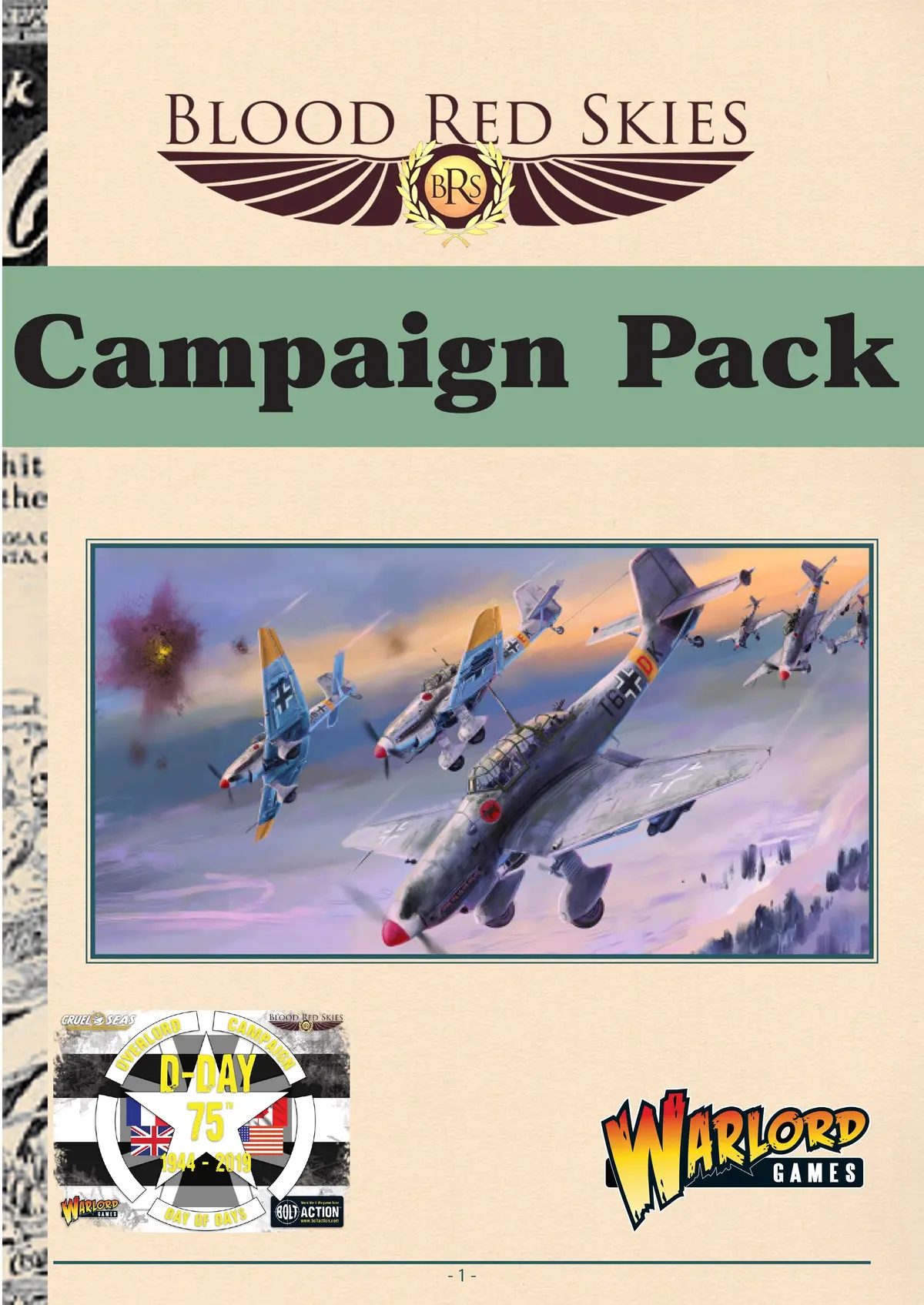 75Th D-Day Anniversary Campaign Pack - Blood Red Skies Pdf 1