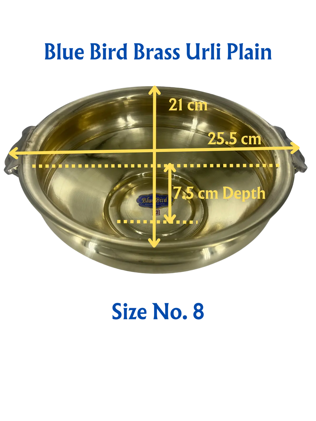 Brass Urli Bowl Plain - Traditional Decorative Urli Bowl For Floral And Candle - Home Decor For Reception, Drawing Room, Office And Pooja Room 1