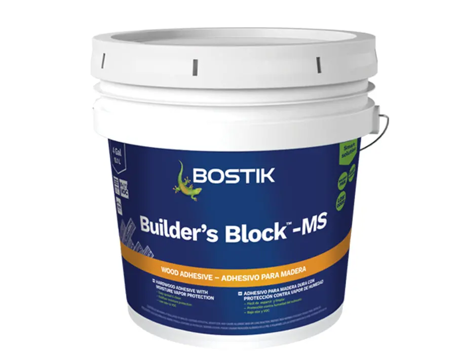 Bostik - Builder's Block-Ms Wood Adhesive With Moisture Vapor Protection, 4 Gallon 1