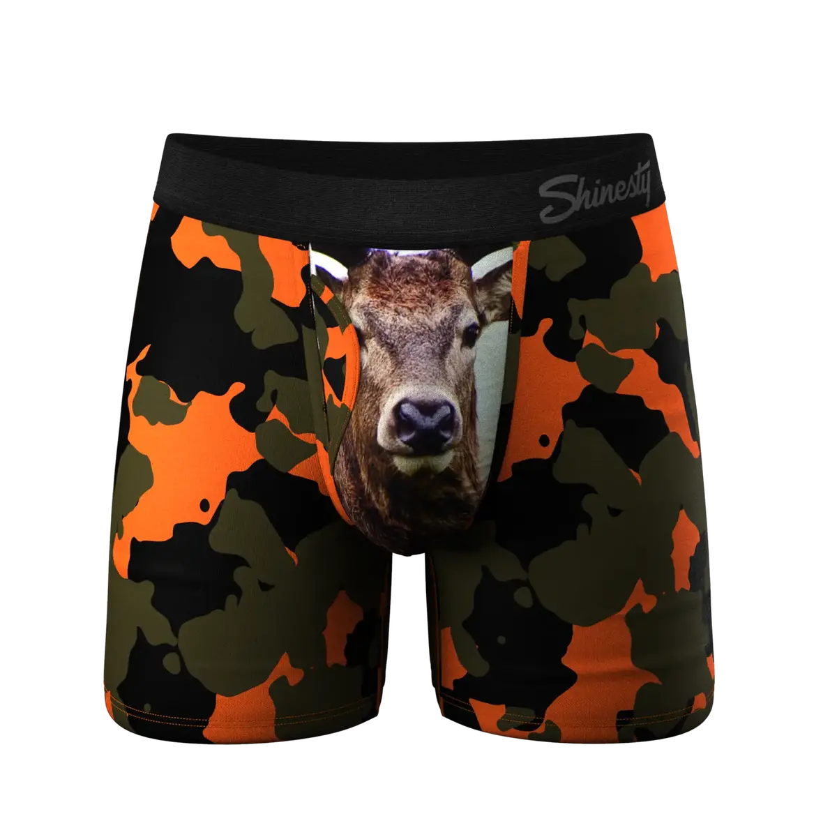 The Bambi Bunchers - Orange Camo Deer Ball Hammock® Pouch Underwear With Fly 1