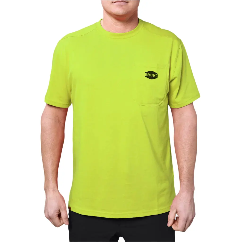 The Martin Pocket Tee- Hi-Vis Yellow 1