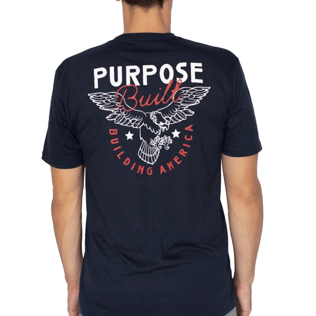 Building America Tee, True Navy 3
