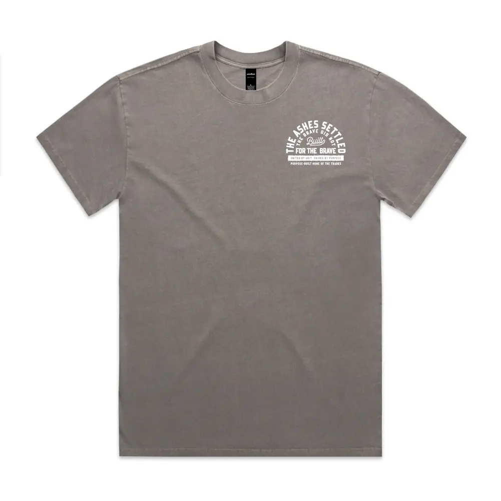 Built For The Brave, Hd Tee, Faded Grey 2