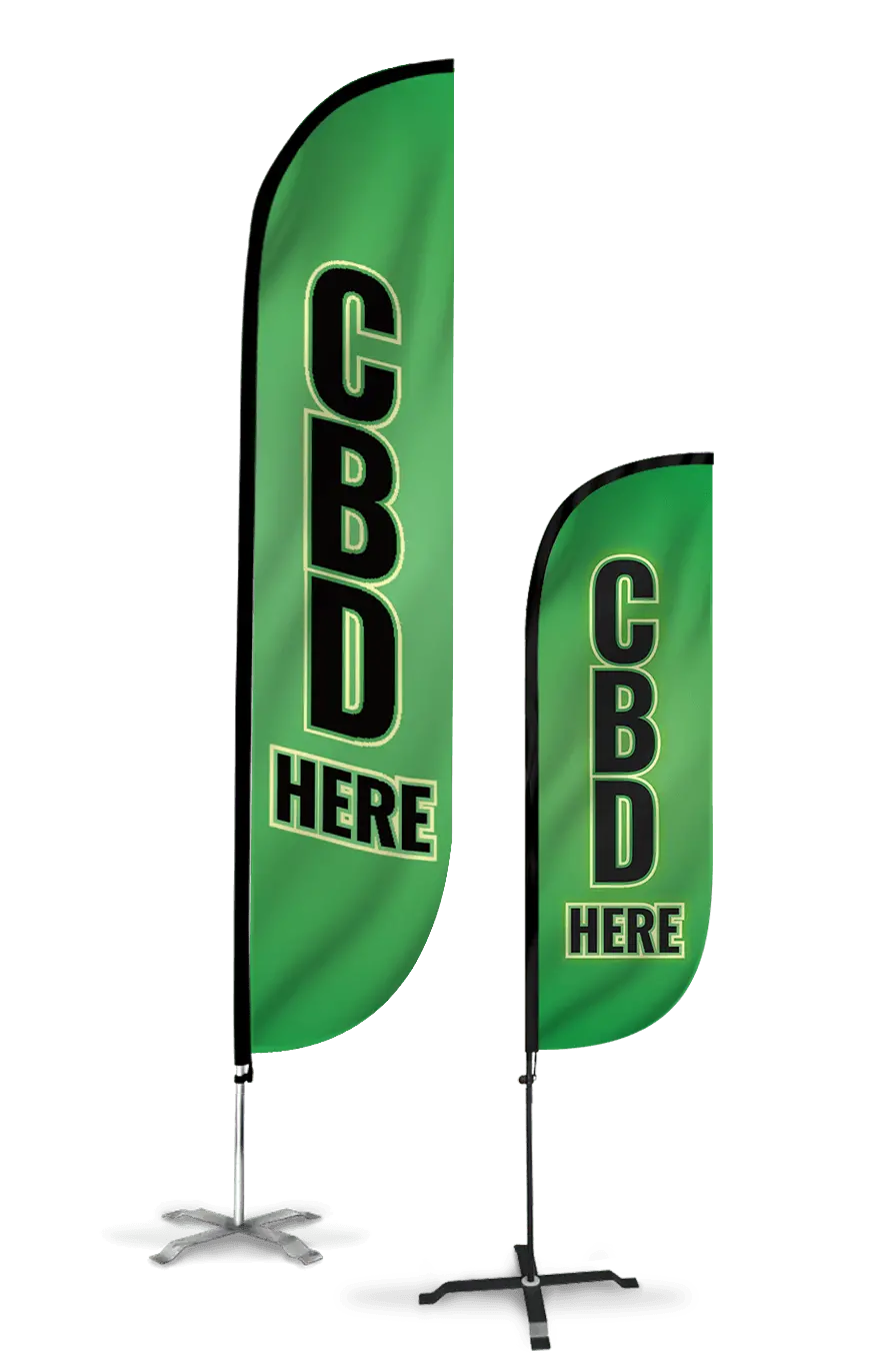 Cbd Here Feather Flag 1