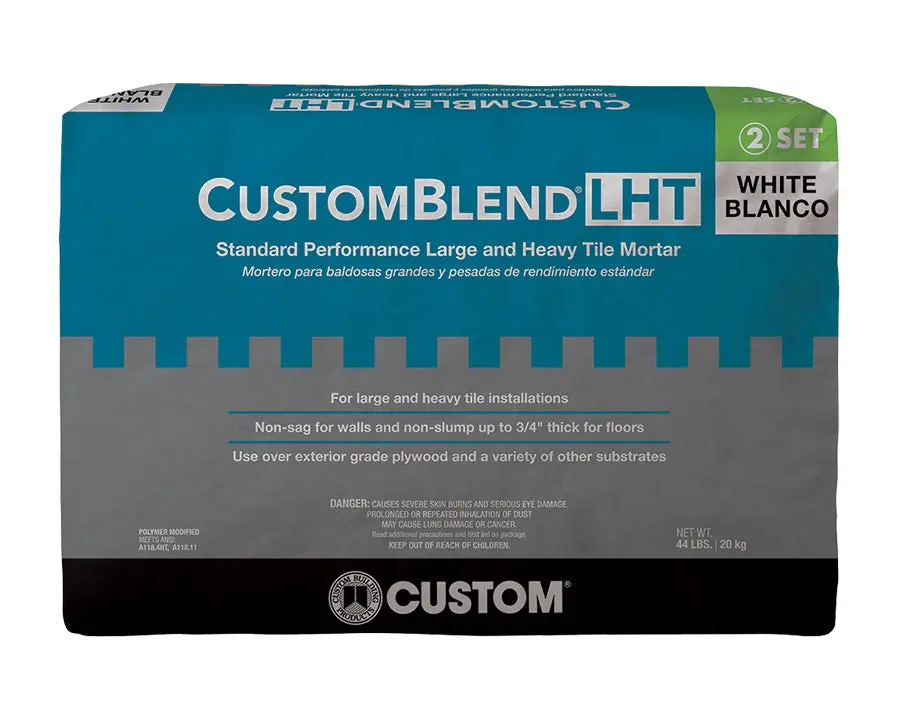 Custom - Custom Blend Lht Large & Heavy Tile Mortar, 44 Lb Bag White 1