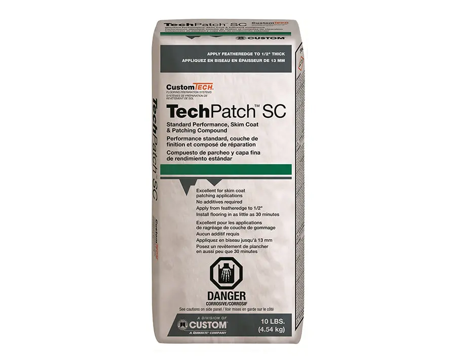 Customtech - Tech Patch Sc Skim Coat & Patching Compound, 10 Lb Bag 1