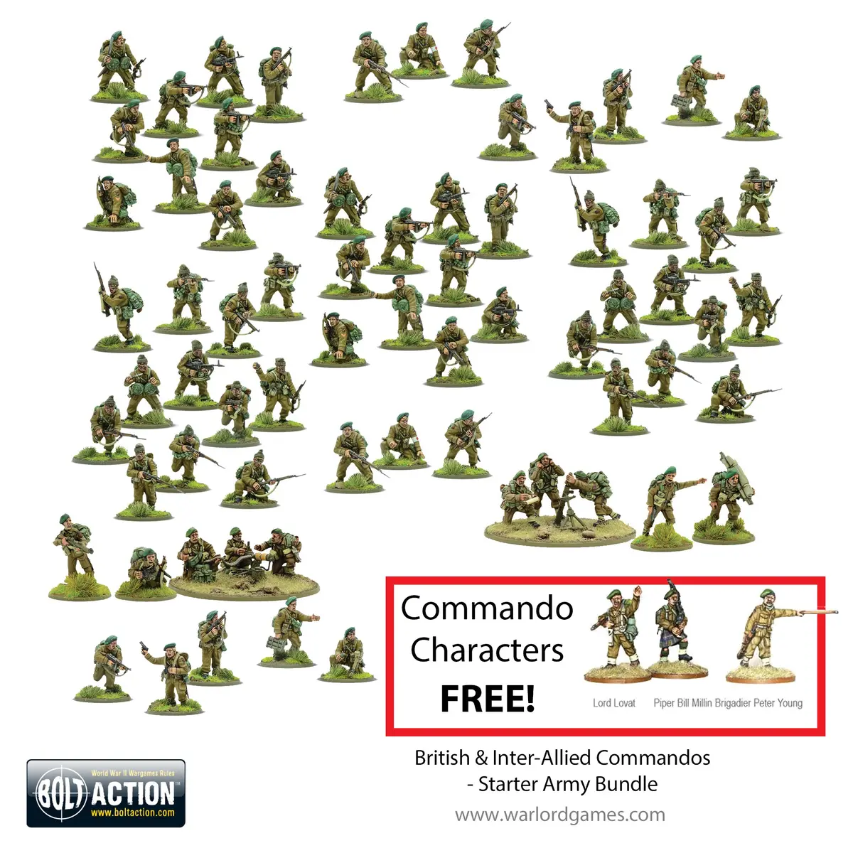 British & Inter-Allied Commandos – Starter Army Bundle 1